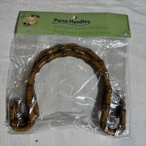 Dritz Bag Boutique Purse Handles 1 Pair Color Natural Bamboo 7" Sassy Bag
